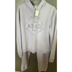 NWT Aeropostale Size XL Hoodie Sweatsuit Set Joggers Lilac Purple